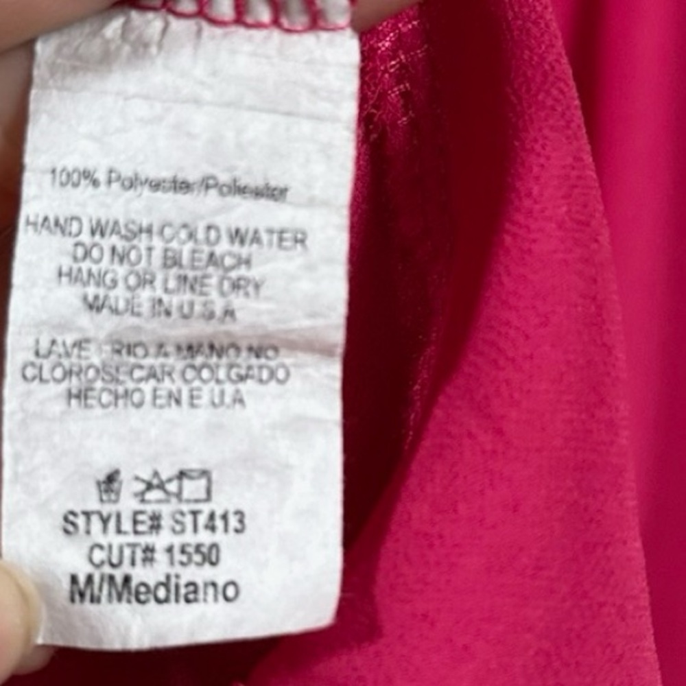 Vibrant Barbie Pink Sheer Cardigan M Edgy Minimalist Festival Drape Open Coverup - Picture 4 of 8